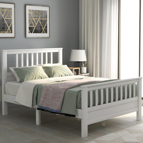 Wood platform bed with - bed,