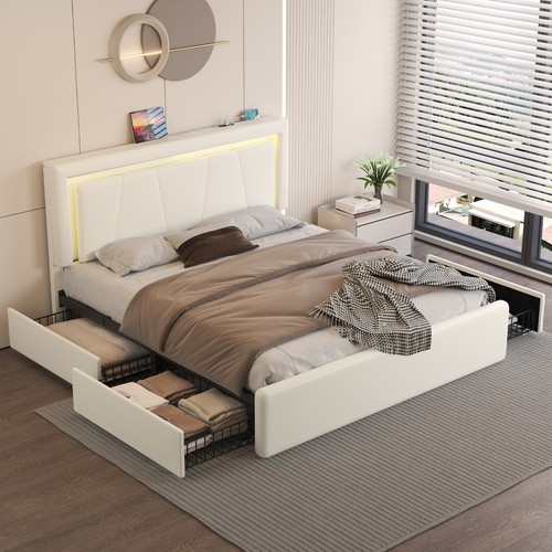 Motie upholstered bed - bed, frame