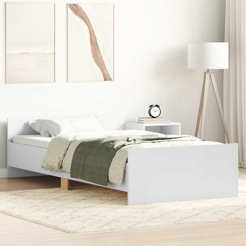 Bed frame single white - bed,