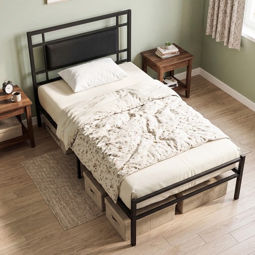 Single bed frame upholstered - bed,