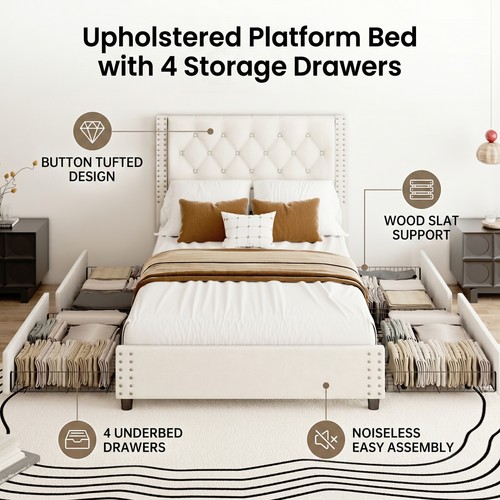 Bed frame with - bed,