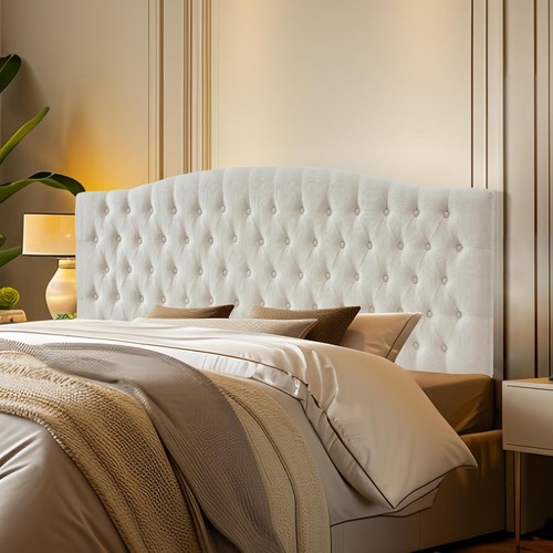 Linen upholstered headboard - linen,