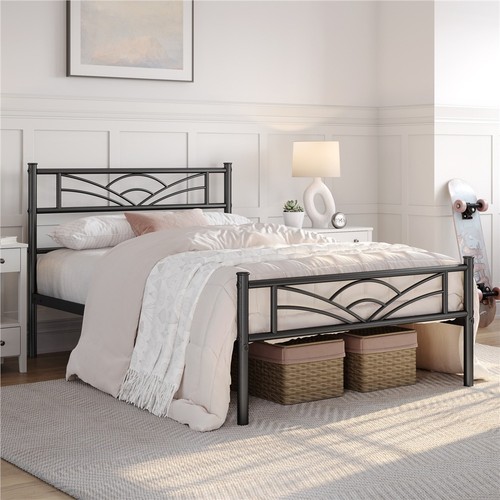 Metal bed frame double single - metal,