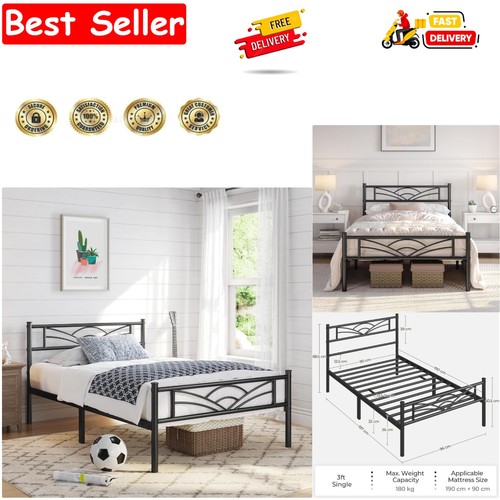 3ft single bed - 3ft, metal