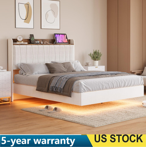 Floating bed frame - frame, f/q/k